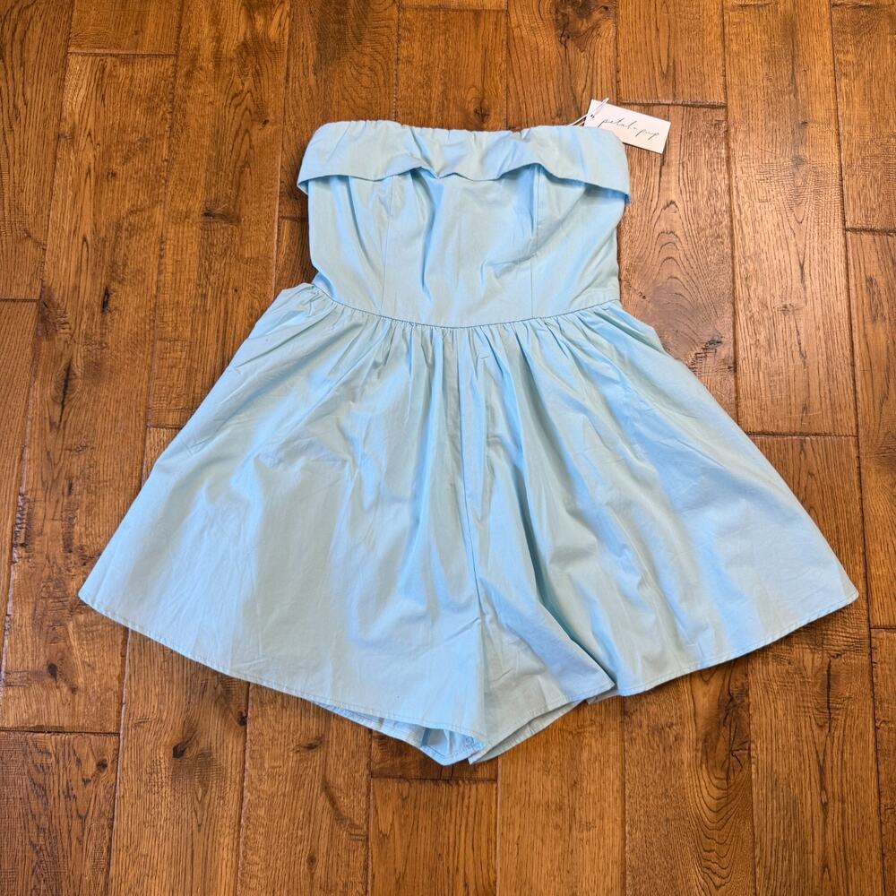Petal + Pup Beatrice Romper Sleeveless With Pockets Women’s Size S Baby Blue NWT